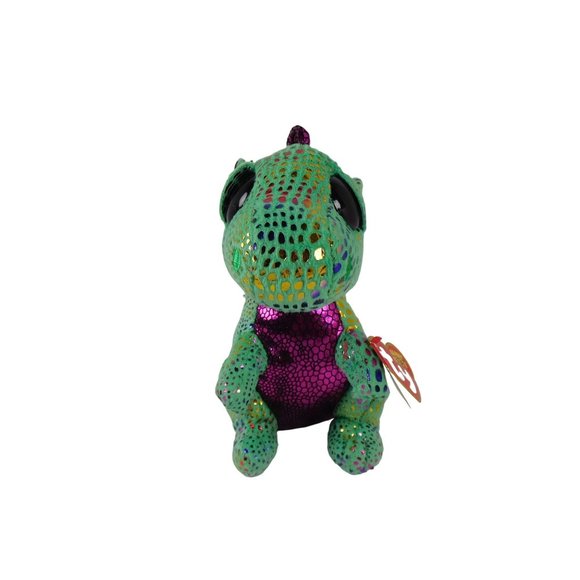 Ty Beanie Boos Cinder the Dragon Glitter Purple Eyes 6" Plush 2019 Stuffed Anima - Picture 3 of 10